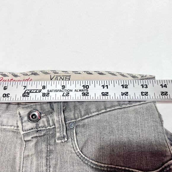 Vans Off The Wall Jeans Custom Made For You V66 Slim Fit 26x27 Gray Low Rise New - Picture 8 of 11